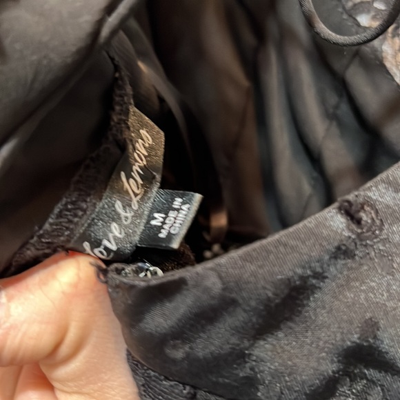 For Love & Lemons Natalie Long Sleeve Corset Black Mini Dress Medium M - Picture 8 of 8